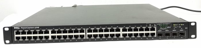 Dell PowerConnect 6248 48 Port Gigabit Ethernet Switch With 2x Uplink Modules & 2x Fibre Module - Image 2