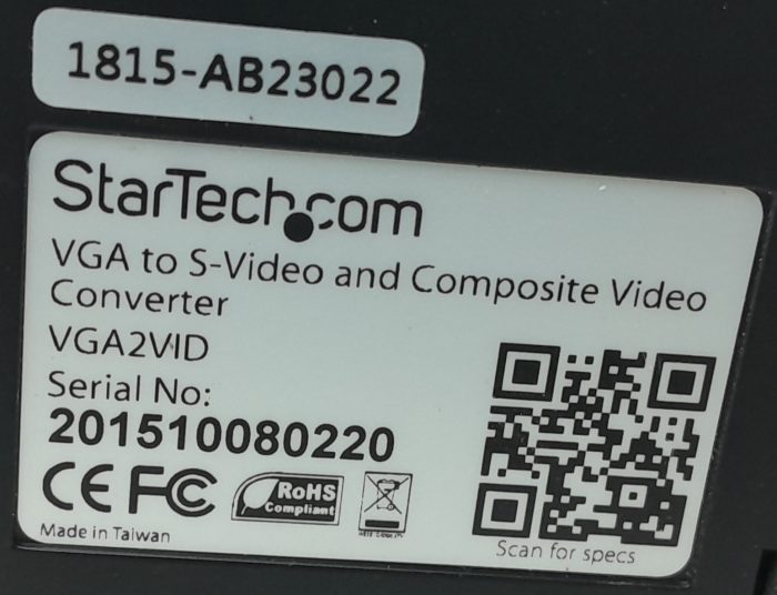 Startech.com VGA2VID VGA to S-Video and Composite Video Converter - Image 3