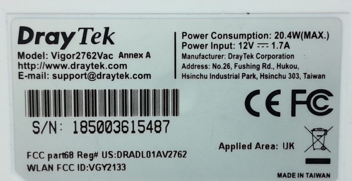 DrayTek Vigor2762Vac Access Point - Image 3
