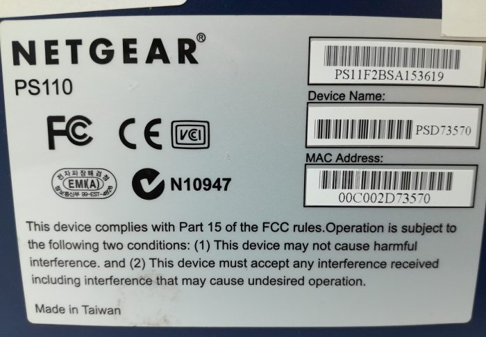 Netgear PS110 Print Server - Image 3