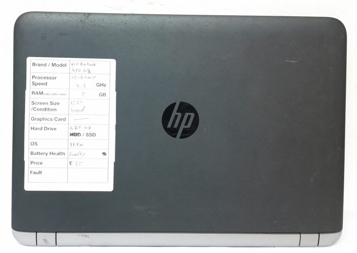 HP Probook 450 G3 - i5-6200U 2.3GHz - 8GB - 15.6" - 480GB SSD - Windows 11 Pro - Image 4