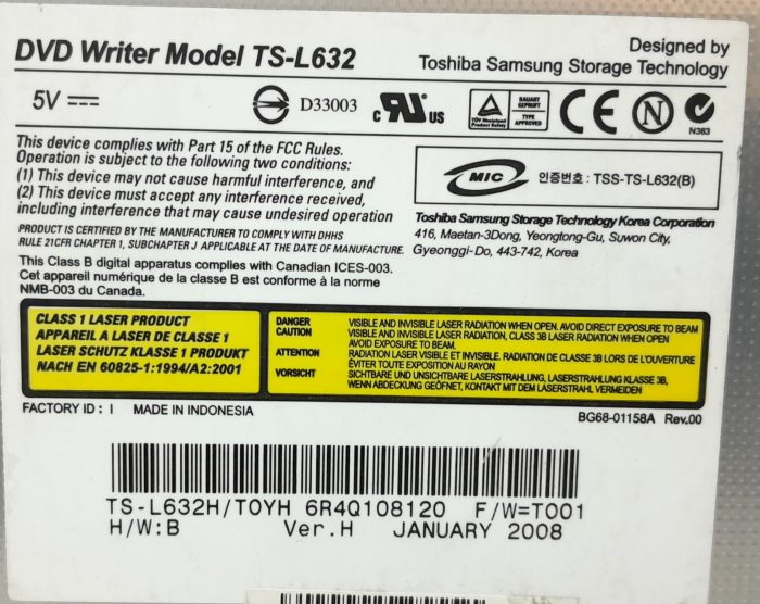 Toshiba Samsung Storage TS-L632 DVD Writer - Image 3