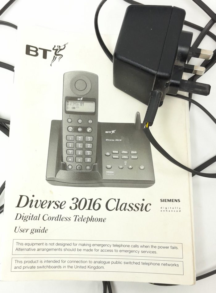 BT Diverse 3016 Digital Cordless Telephone With Dock - Image 5