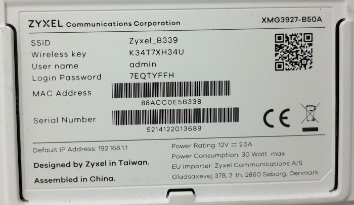 Zyxel XMG3927-B50A XDSL Modem Router - Image 3