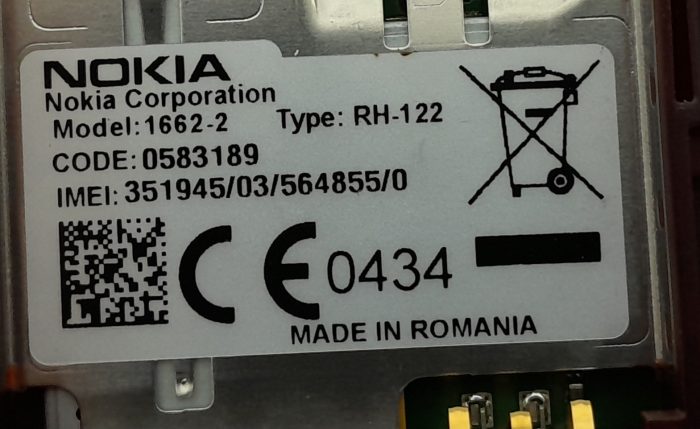 Nokia 1662-2 Vintage Mobile Phone - Image 3