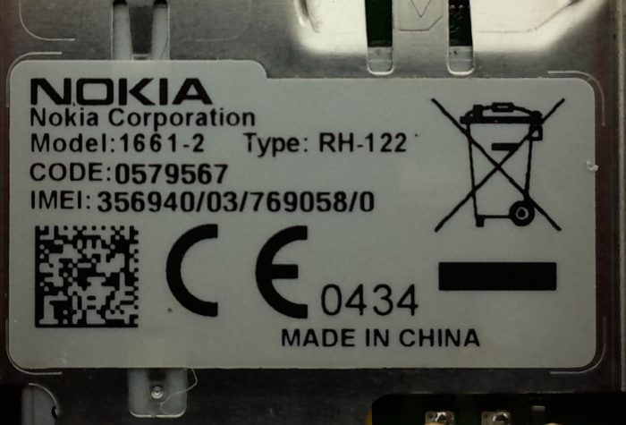 Nokia 1661-2 Vintage Mobile Phone - Image 3