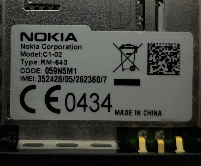 Nokia C1-02 Vintage Mobile Phone - Image 3
