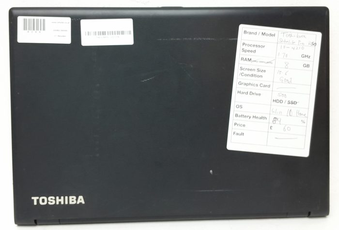 Cheap Windows Laptop Toshiba Satellite Pro R50-B-12U - i5-4210 1.70GHz - 8GB Ram - 15.6" - 500GB HDD - Windows 10 Home - Image 4