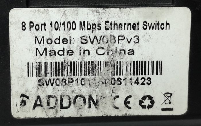 Addon SW08Pv3 8-Port 10/100 Mbps Ethernet Switch - Image 3