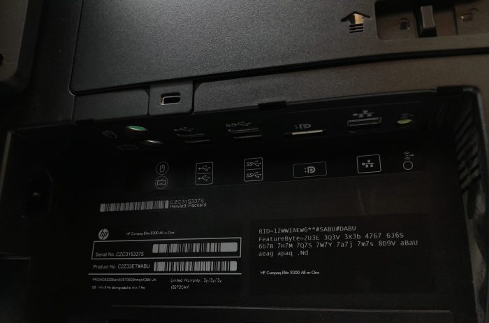 All In One Pc - HP Compaq Elite 8300 - i5-3570 3.4GHz - 4GB Ram - 23" - 500GB HDD - Windows 11 Home - Image 6