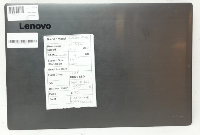Cheap Windows Laptop - Lenovo V330-15IKB 81AX - i3-8130U 2.2GHz - 4GB Ram - 15.6" - 128GB SSD - Windows 11 Home - Image 4