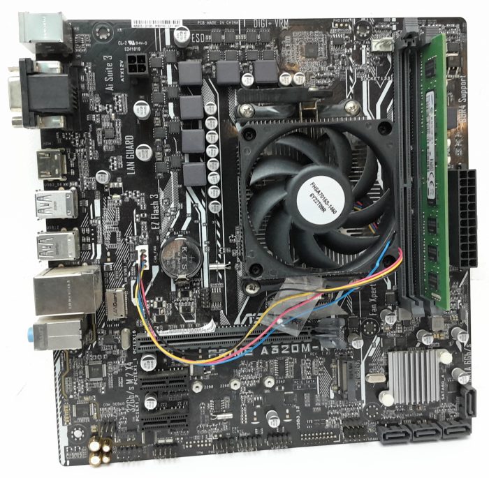 Asus E241819 - AMD A6-9500 Radeon R5 - 4GB Ram - Motherboard with I/O Shield - Image 2