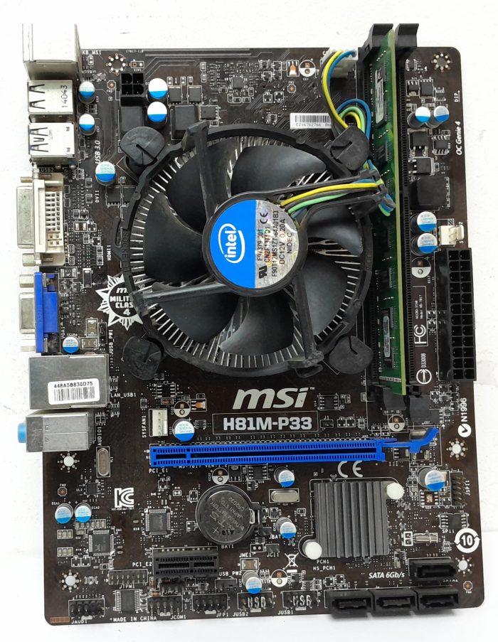 MSI H8IM-P33 - Core i3-4130 @ 3.40 - 2GB RAM - Motherboard with I/O Shield - Image 2