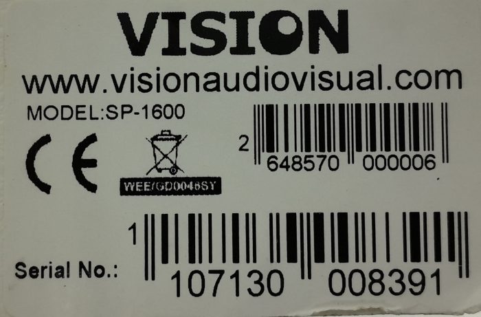 Vision SP-1600 White Speakers (Pair) - Image 3