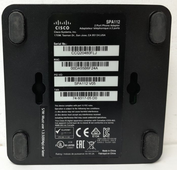 Cisco SPA112 2 Port Phone Adapter - Image 3