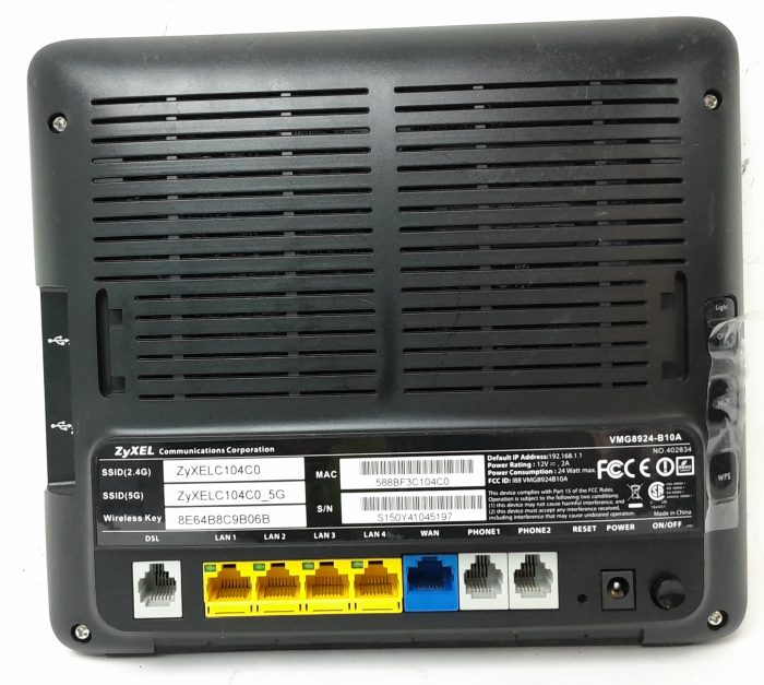 Zyxel VMG8924-B10A Gigabit Ethernet Dual Band Wireless Router - Image 4