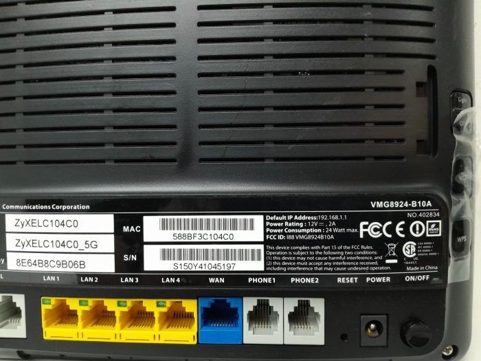 Zyxel VMG8924-B10A Gigabit Ethernet Dual Band Wireless Router - Image 3
