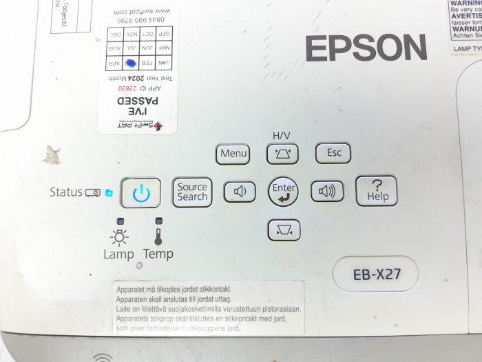 Epson H692B EB-X27 VGA HDMI LCD Projector 156 Lamp Hours Used - Image 6