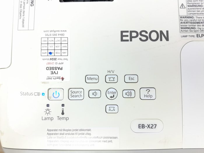 Epson H692B EB-X27 VGA HDMI LCD Projector 4669 Lamp Hours Used - Image 6