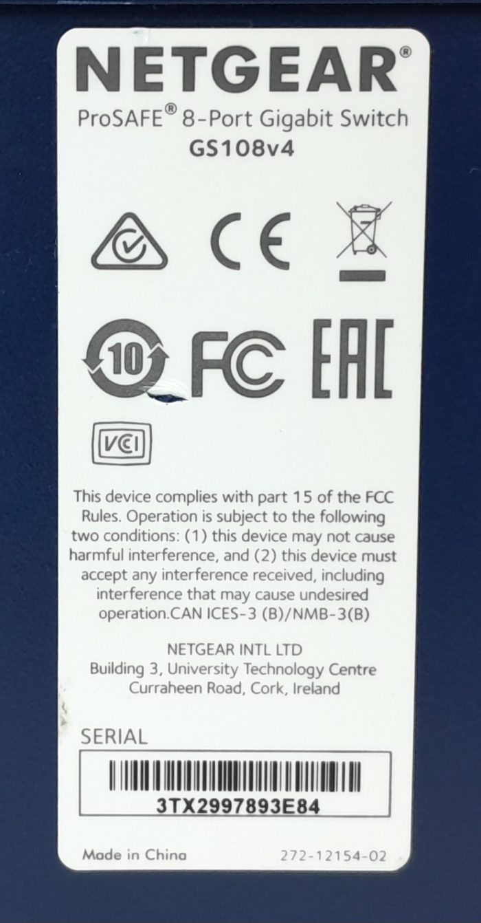 Netgear ProSafe GS108v4 8 Port Gigabit Switch - Image 3