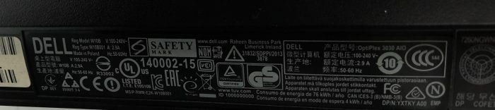 All In One PC - Dell OptiPlex 3030 - i5-4590S @ 3.00GHz - 8GB Ram - 19.5" - 240GB SSD - Windows 11 Pro - Image 4