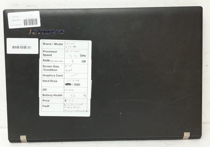 Cheap Windows Laptop - Lenovo E50-80 80J2 - i5-5200U 2.2GHz - 8GB Ram - 15.6" - 256GB SSD - Windows 10 Pro - Image 4