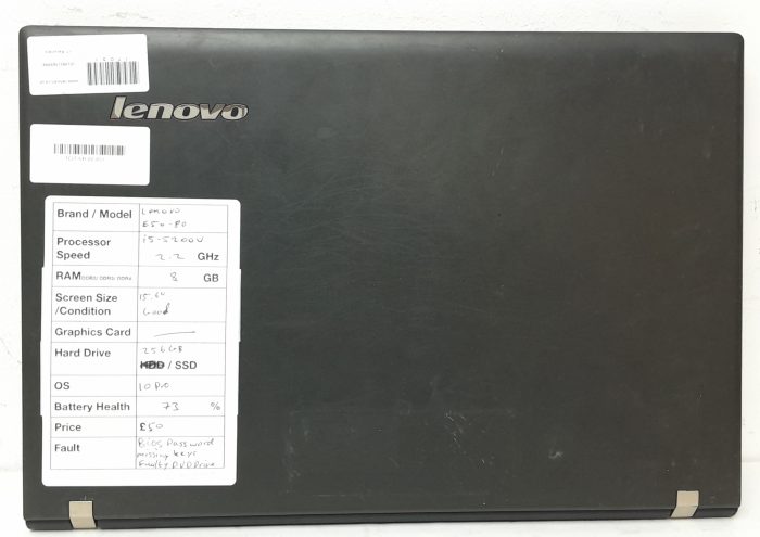 Cheap Windows Laptop - Lenovo E50-80 80J2 - i5-5200U 2.2GHz - 8GB Ram - 15.6" - 256GB SSD - Windows 10 Pro - Image 4