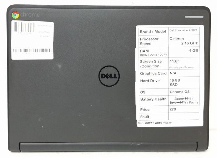 Cheap Chromebook Laptop - Dell Chromebook 3120 - Celeron 2.16GHz - 4GB Ram - 11.6" - 16GB SSD - Chrome OS - Image 4