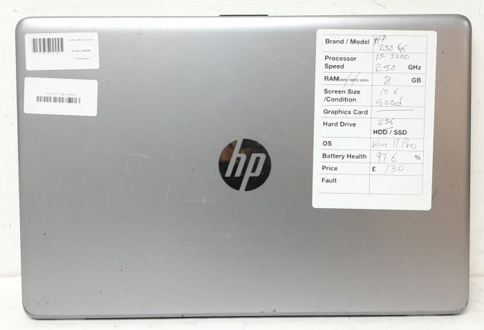 Windows Laptop - HP 250 G6 - i5-7200 2.50GHz - 8GB Ram - 15.6" - 256GB SSD - Windows 11 Pro - Image 4
