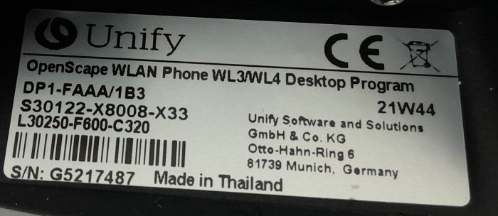 Unify DP1-FAAA/1B3 OpenScape WLAN Phone WL3/WL4 Desktop Program Charging Dock - Image 3