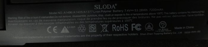 Sloda Laptop Battery A1496 Replacment For Macbook- Boxed - Image 4