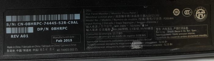 Dell Monitor 19.5" P2014Ht DVI VGA DisplayPort Flat Panel LCD - Image 3