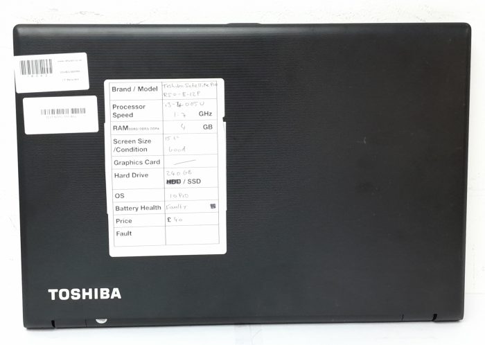 Cheap Windows Laptop - Toshiba Satellite Pro R50-B-12P - i3-4005U 1.7GHz - 4GB Ram - 15.6" - 240GB SSD - Windows 10 Pro - Image 4