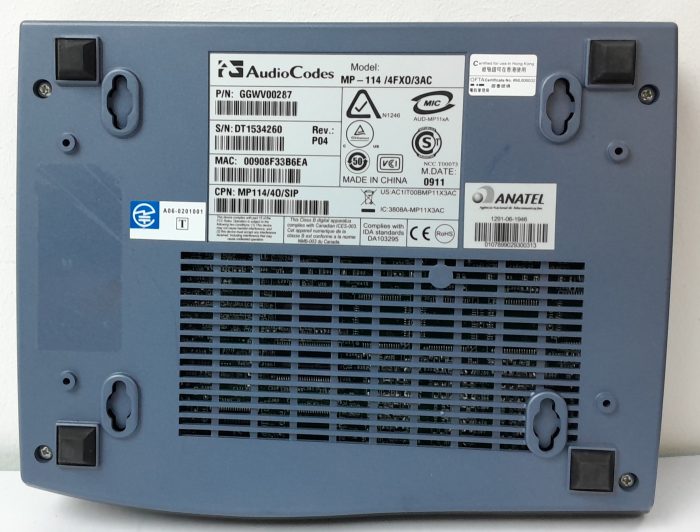 AudioCodes VoIP Gateway MP-114/4FX0/3AC - Image 4