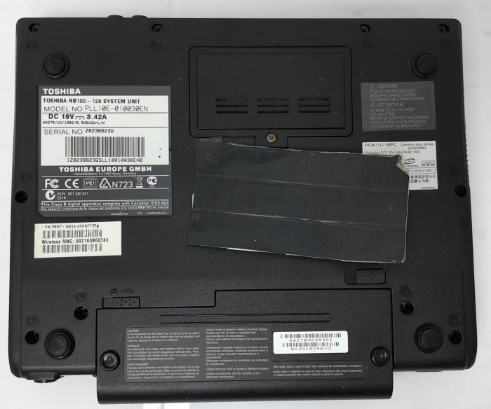 Cheap Windows Laptop - Toshiba NB100-128 (PLL10E-010030EN) - Atom N270 1.6GHz - 2GB Ram - 9" - 120GB HDD - 32 Bit 7 Pro - Image 5