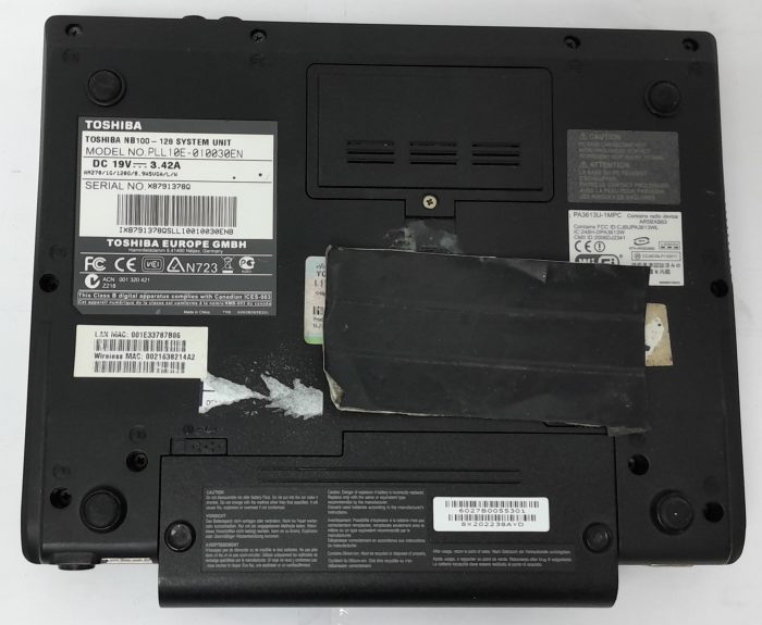 Cheap Windows Laptop - Toshiba NB100-128 (PLL10E-010030EN) - Atom N270 1.6GHz - 1GB Ram - 9" - 120GB HDD - 32 Bit 7 Home - Image 5