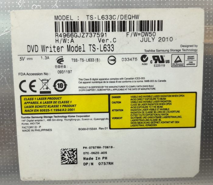 Toshiba Samsung Storage DVD Writer TS-L633 - Image 3