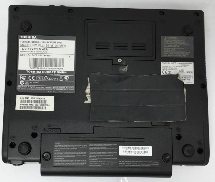 Cheap Windows Laptop - Toshiba NB100-128 (PLL10E-010030EN) - Atom N270 1.6GHz - 1GB Ram - 9" - 120GB HDD - 32 Bit 7 Home - Image 5
