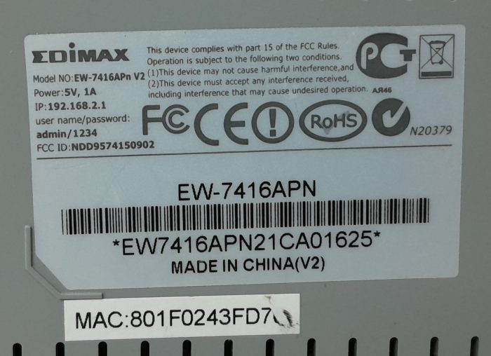 Edimax Wireless Range Extender 300M AP EW-7416Pn v2 - Image 3