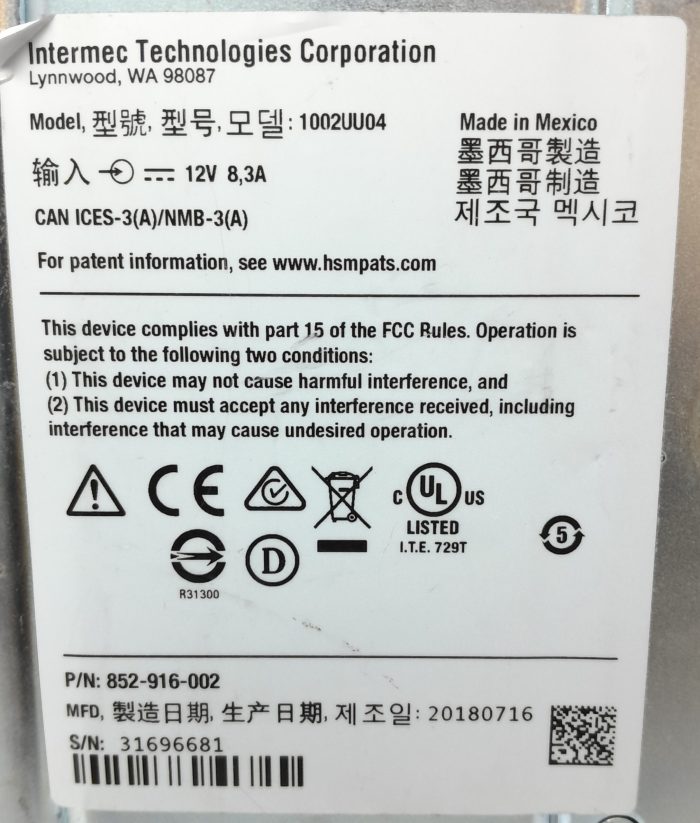 Intermec Charging Dock For Barcode Scanner CK70/CK71 1002UU04 - Image 3
