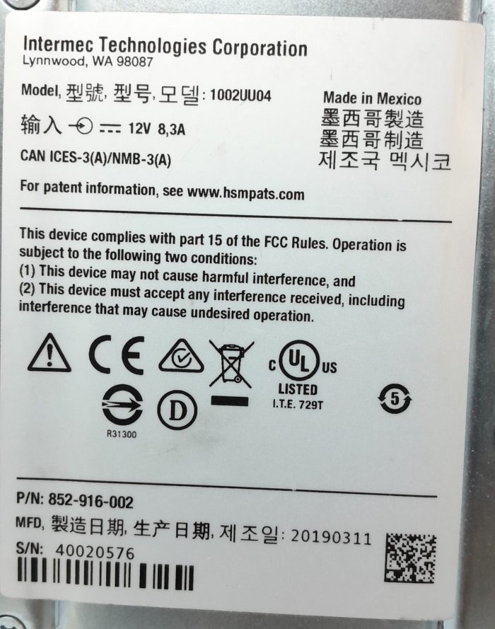 Intermec Charging Dock For Barcode Scanner CK70/CK71 1002UU04 - Image 3