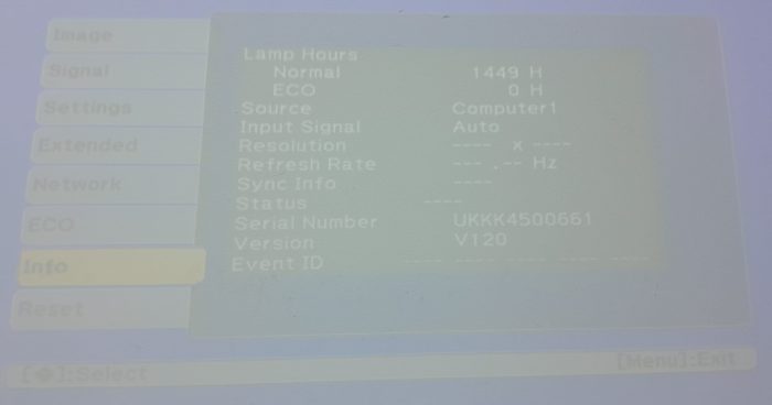 Epson Projector HDMI VGA with 1449 Lamp Hours Used EB-570 H605B - Image 7