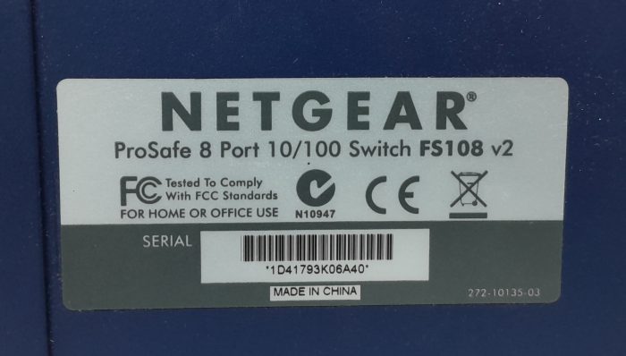 Netgear Fast Ethernet Switch 8 Port 10/100 ProSafe FS108 - Image 3