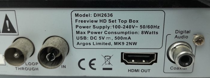 Bush Freeview HD Set Top Box DH2636 - Image 3