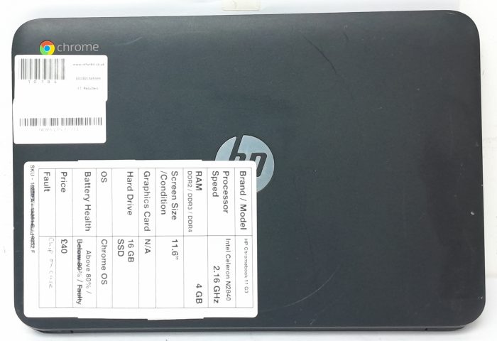 Chromebook 11 G3 Laptop - HP - Intel Celeron N2840 @ 2.16GHz - 4GB RAM - 11.6" - 16GB SSD - Chrome OS - Image 4
