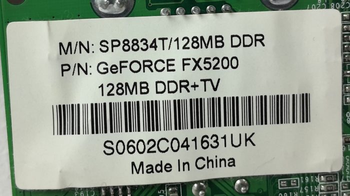 Graphics Card 128MB DDR+ TV GeForce FX5200 (SP8834T) - Image 3