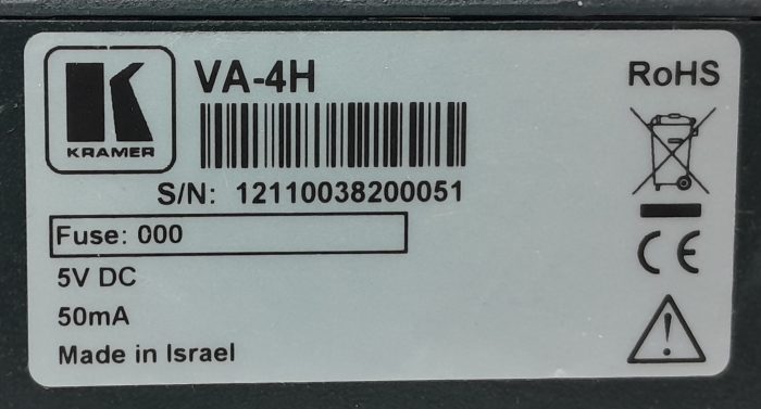 Kramer 4 Channel HDMI EDID Controller VA-4H - Image 3