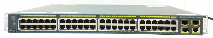Cisco PoE Switch 48 Ports Catalyst 2960 Series PoE-48 WS-C2960-48PST-L with GLC-SX-MM-A Module - Image 2