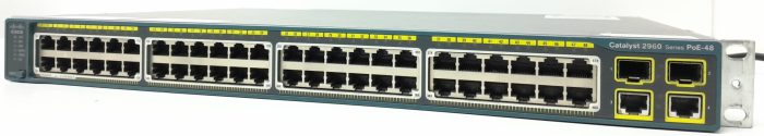 Cisco PoE Switch 48 Ports Catalyst 2960 Series PoE-48 WS-C2960-48PST-L with GLC-SX-MM-A Module - Image 6