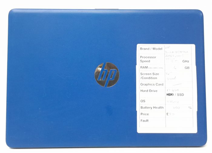 HP Windows Laptop 14-CM0599NA - AMD Ryzen 3 2200U @ 2.5GHz - 4GB RAM - 14" - 128GB SSD - Windows 11 Home - Image 4